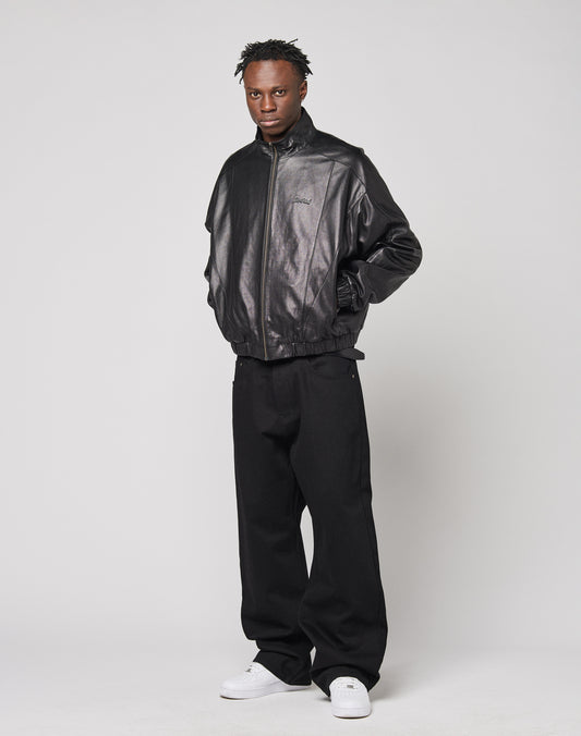Live Fast Leather Trackjacket