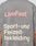The back of a gray Basic Trademark Tee by LIVE FAST DIE YOUNG features bold pink and white Front- und Backprint text: LiveFast™ Sport- und Freizeitbekleidung. A tattooed arm appears on the right side.