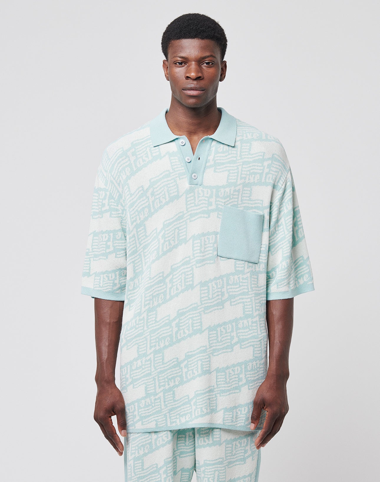 Live Fast Knit Polo