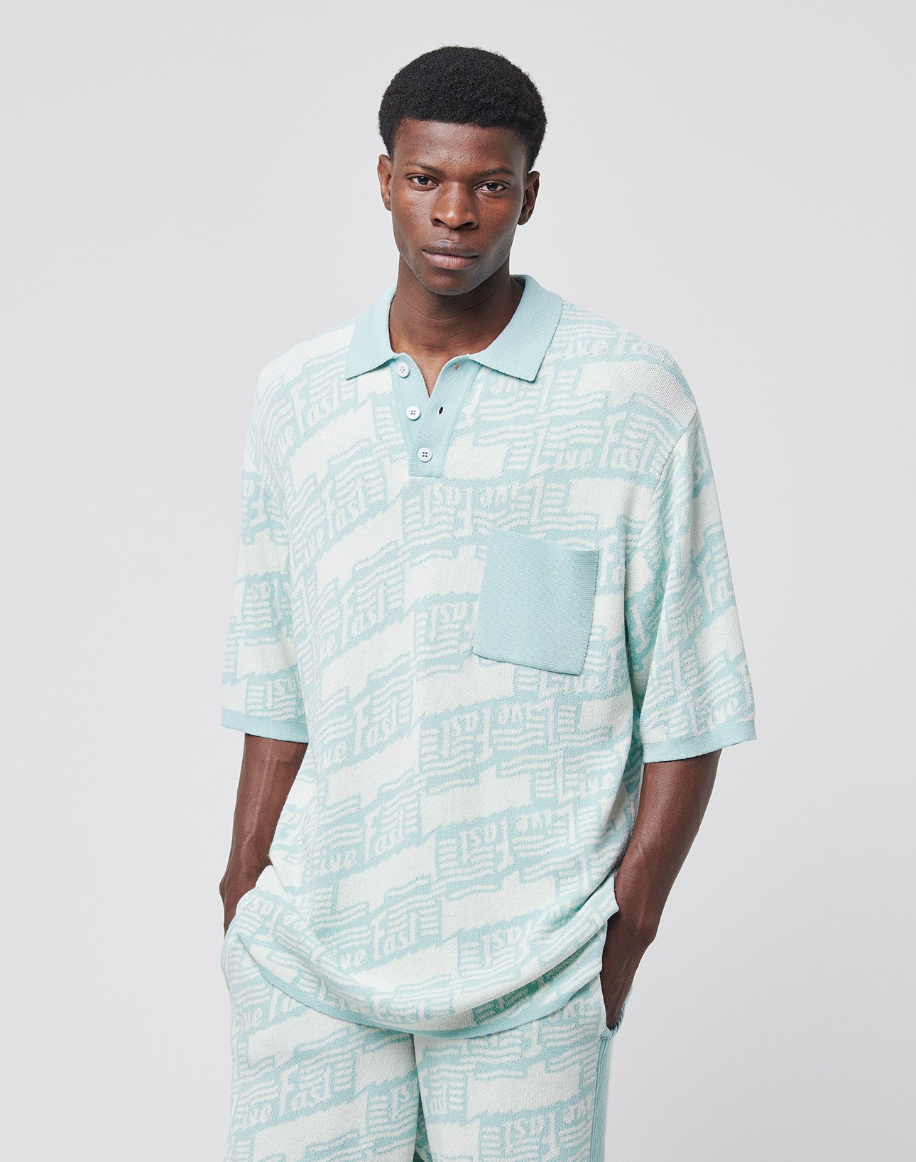 Live Fast Knit Polo