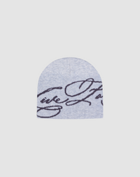 Live Fast Script Beanie