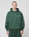 A person with short hair wears the LIVE FAST DIE YOUNG Basic 360 Hooded in dark green and matching sweatpants, standing against a plain white background. The hoodie features LiveFast in small white letters on the left chest.