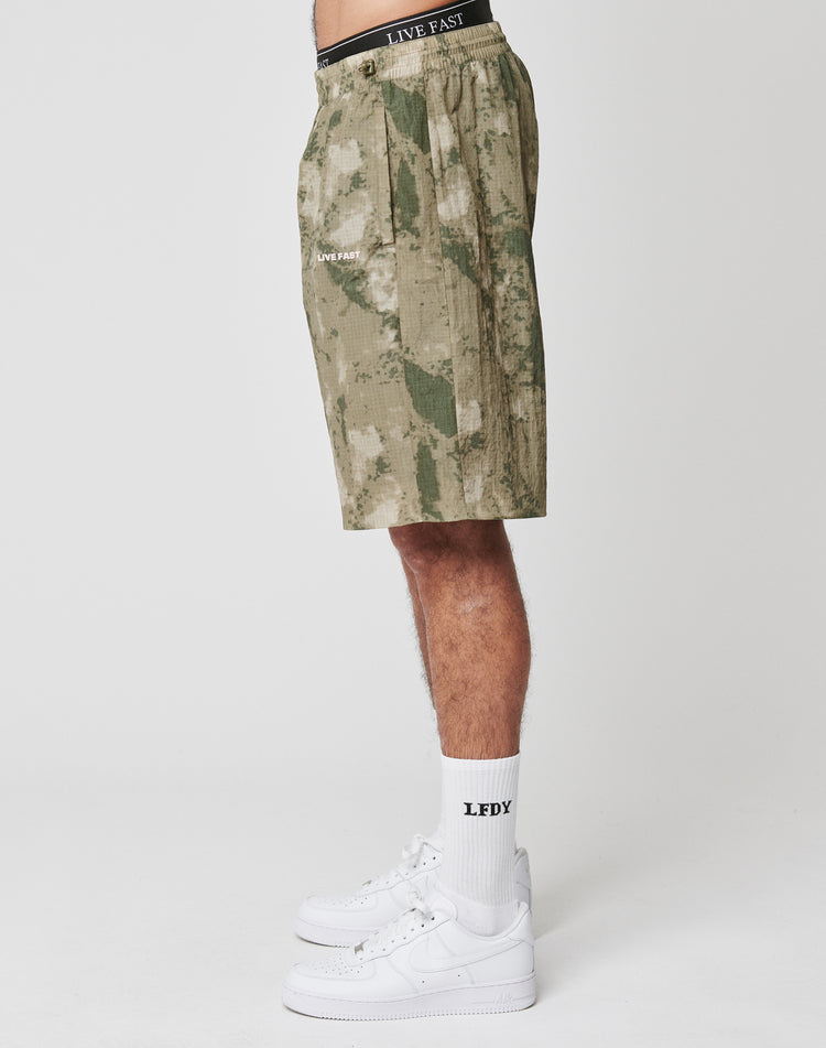 Live Fast Nylon Shorts