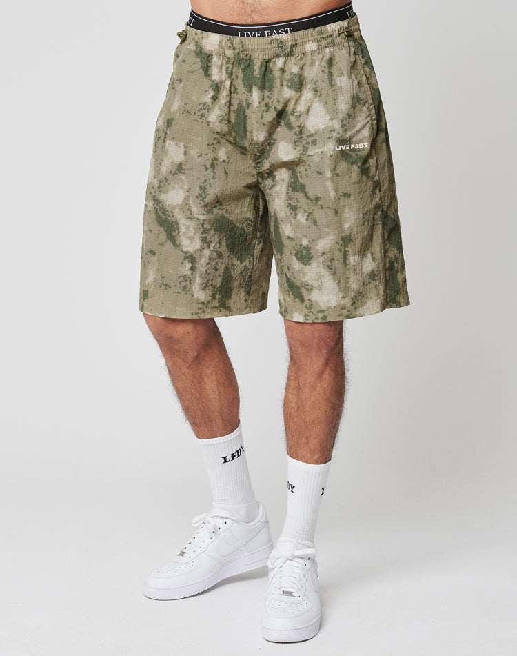 Live Fast Nylon Shorts