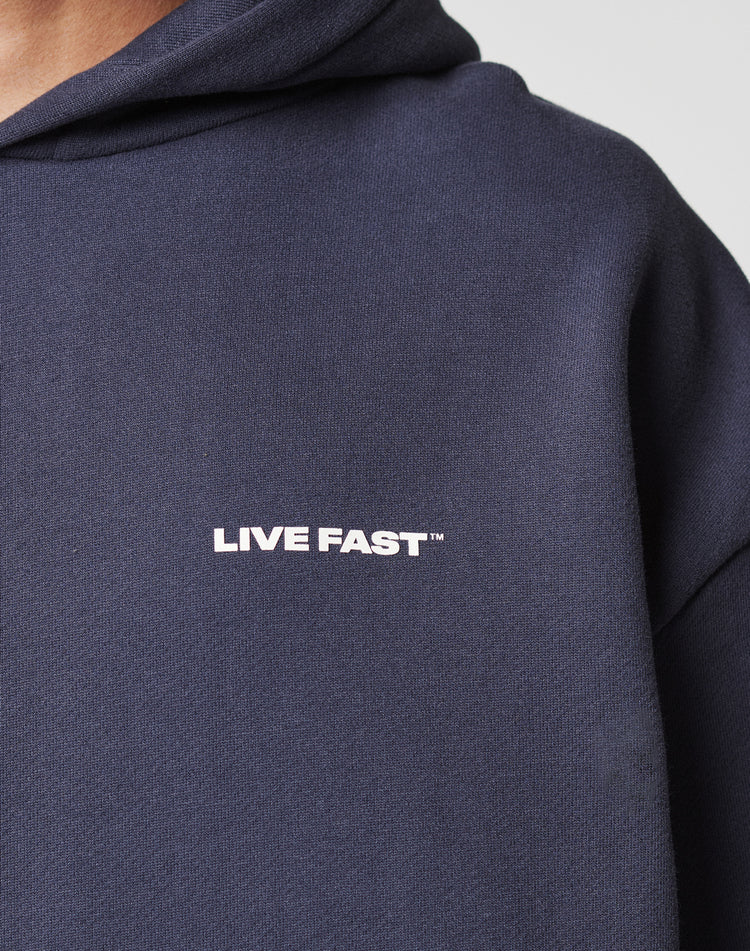 Live Fast Plain Hooded