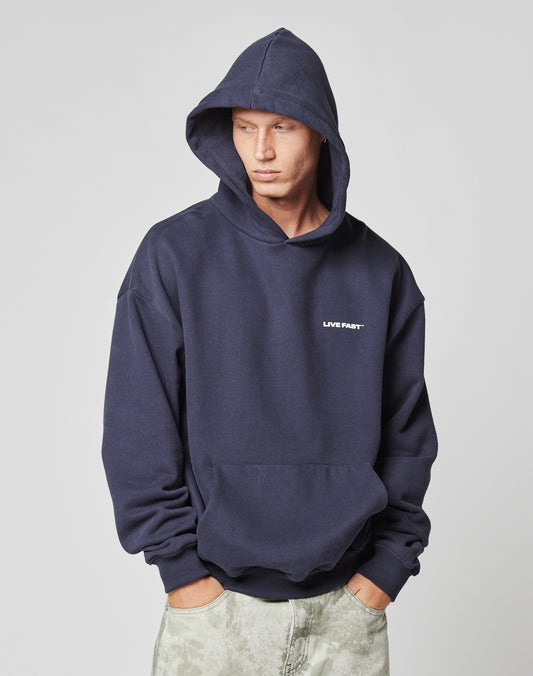 Live Fast Plain Hooded