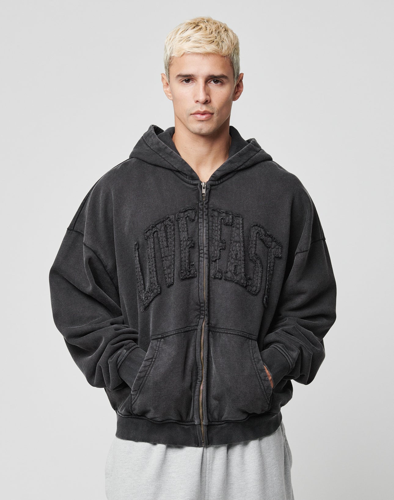 Ripped College Hooded Zip