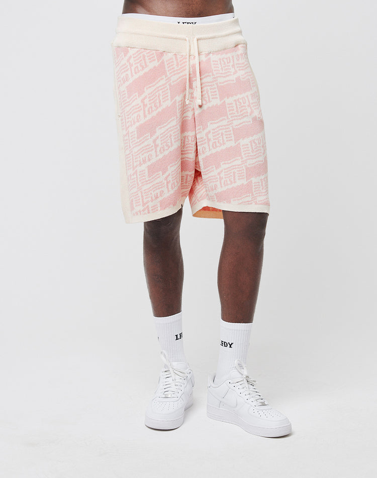 Live Fast Knit Shorts