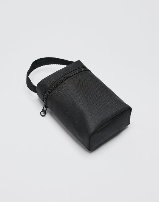 The LIVE FAST DIE YOUNG Live Fast Paintbag is a small black rectangular nylon bag with a Reißverschluss and a short fabric handle, shown on a plain white background.