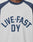 Live Fast Raglan Tee Grau Logo auf der Brust
