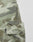 Close-up of Army Cargo pants by LIVE FAST DIE YOUNG, featuring a camouflage ripstop fabric in green, brown, and beige tones with a wide fit, side flap pocket, and practical cargo pockets for added utility.
