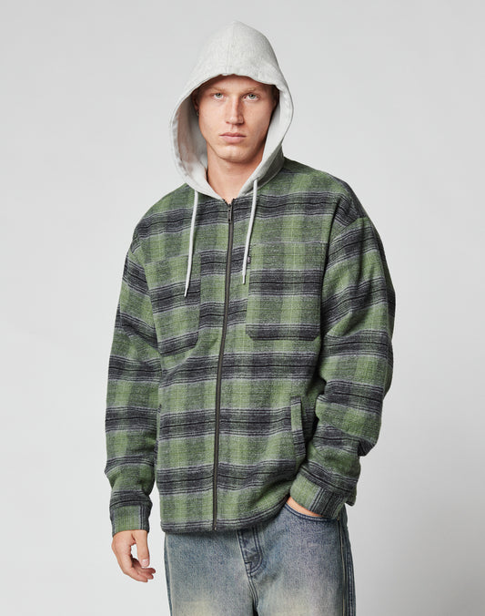 Vintage Padded Hooded Flannel