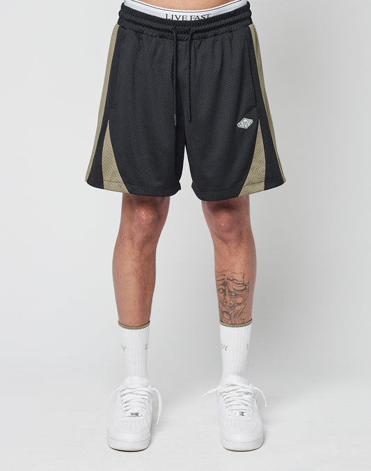 Striped Mesh Shorts