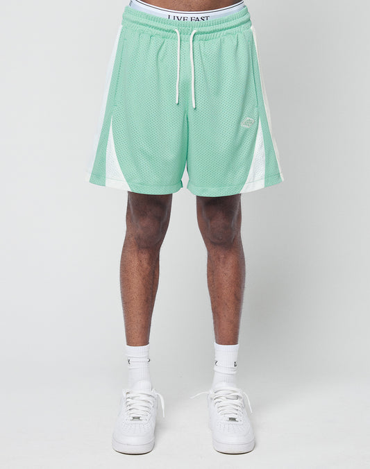 Striped Mesh Shorts