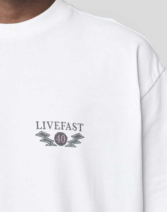 LFDY Under Fire Tee Weiß Schwarz Brustlogo