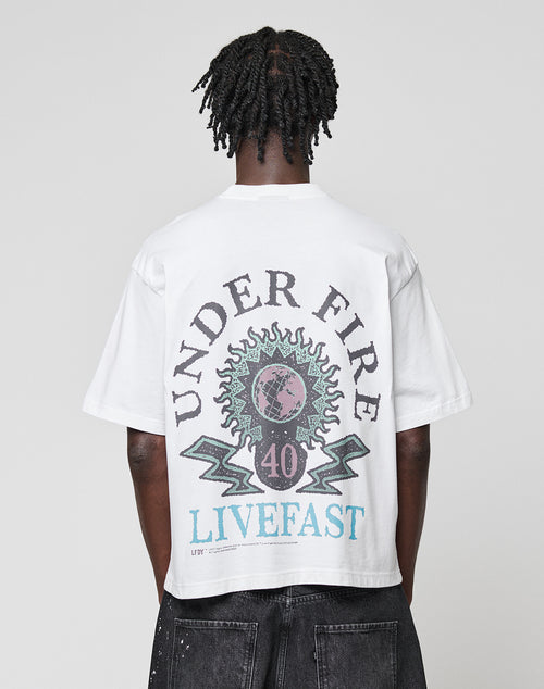 LFDY Under Fire Tee Weiß mit Schwarzem Backprint