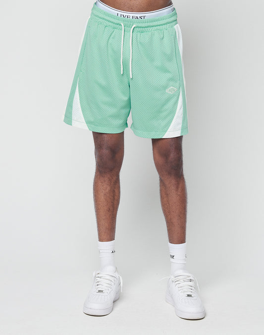 Striped Mesh Shorts