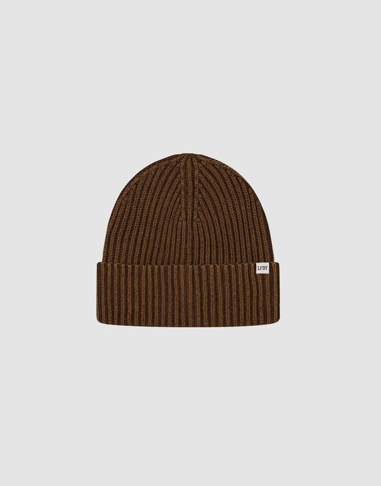 Washed Rib Knit Beanie