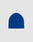 A plain royal blue Script Beanie from LIVE FAST DIE YOUNG is displayed on a light gray background. The beanie lies flat with no visible logos or Logo-Stick embellishments.
