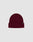A maroon Basic Beanie by LIVE FAST DIE YOUNG, featuring a folded brim and a black “LIFNY” flag label on the front, crafted from soft polyamide, shown against a plain light gray background.