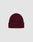 The LIVE FAST DIE YOUNG Rib Knit Beanie in maroon features a ribbed knit design, folded cuff, and small black Flag-Label tag on the cuff, shown against a plain light grey background.