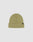 The LIVE FAST DIE YOUNG Basic Beanie is a plain olive green polyacryl knit hat with a folded brim and a small black rectangular side tag, shown on a light gray background. One size. Model: LF2411-16606.