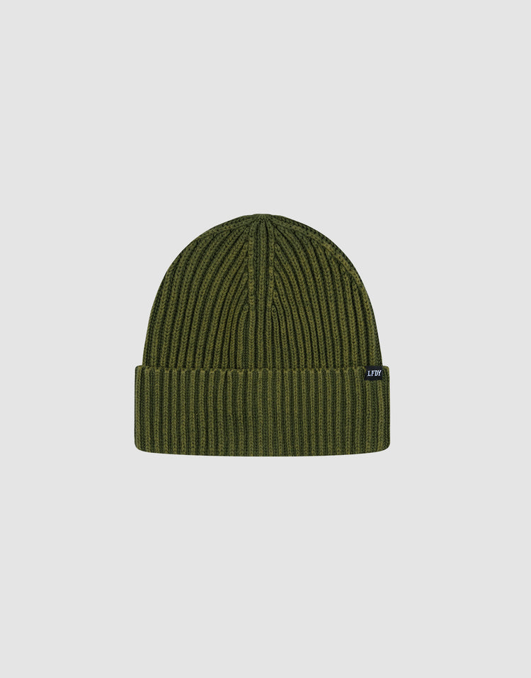 Washed Rib Knit BeanieÂ 