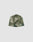 The Live Fast Performance Beanie by LIVE FAST DIE YOUNG features a green and beige camo print, a cozy fleece lining, and a white and blue "LIVE FAST" logo near the edge, displayed on a plain light gray background.
