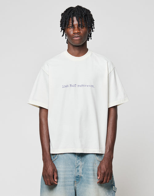 LFDY We Walked Tee Weiß mit Grauem Logo auf der Brust