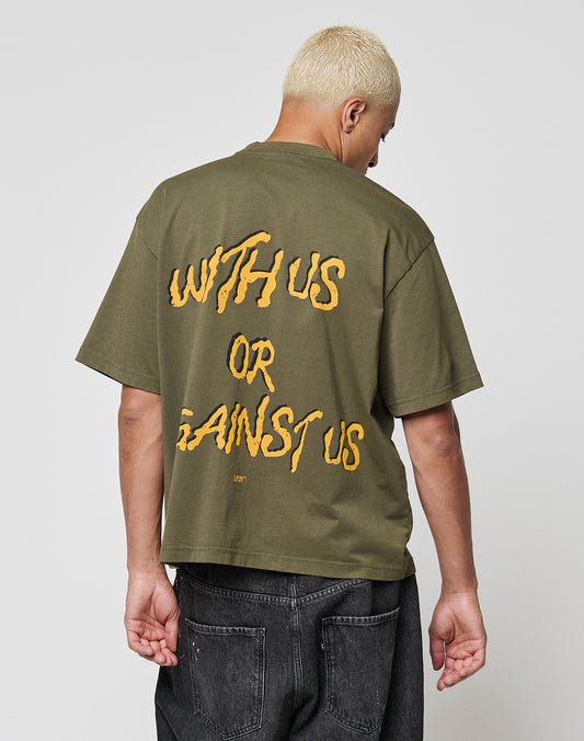 LFDY Against us Tee Grün von Hinten