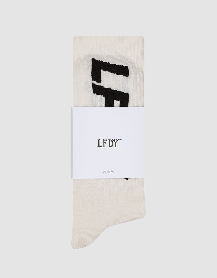 Basic Typo Socks (2 Pack)