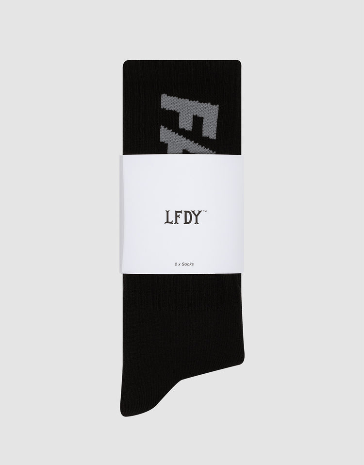 Basic Typo Socks (2 Pack)