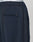 Close-up of navy blue Wide Casual Pants by LIVE FAST DIE YOUNG, featuring a wide fit and straight leg, with a back pocket showing an “LFV” tag and the “LIVE FAST” waistband of white underwear visible above the pants.