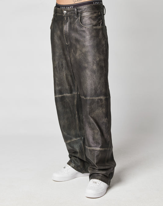 Baggy Leather Pants