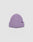 The LIVE FAST DIE YOUNG Rib Knit Beanie is a light purple Polyacryl beanie with a ribbed knit, folded brim, and a small black rectangular tag on the front, shown on a plain white background.