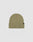 The LIVE FAST DIE YOUNG Basic Beanie is a khaki green Polyacryl knit hat in One Size with a folded brim and small black rectangular tag (LF2411-16606) on the left side, shown against a light grey background.