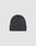 The LIVE FAST DIE YOUNG Basic Beanie is a dark gray cotton hat with a folded brim and a small rectangular tag on the left side, shown on a light gray background. Care instructions are provided for easy maintenance.