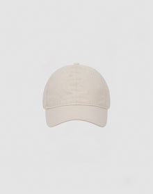 The LIVE FAST DIE YOUNG Basic Cap is a plain beige baseball cap crafted from soft cotton, shown front-facing against a light gray background.
