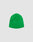 The LIVE FAST DIE YOUNG Live Fast 3000 Beanie is a green polyacryl knit hat with yellow, red, and black accents on one side, displayed on a light gray background. One size fits most.