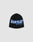 The LIVE FAST DIE YOUNG Live Fast 3000 Beanie is a black polyacryl hat featuring a blue and white LIVE FAST 3000 logo-strick graphic on the front, shown against a plain light gray background.