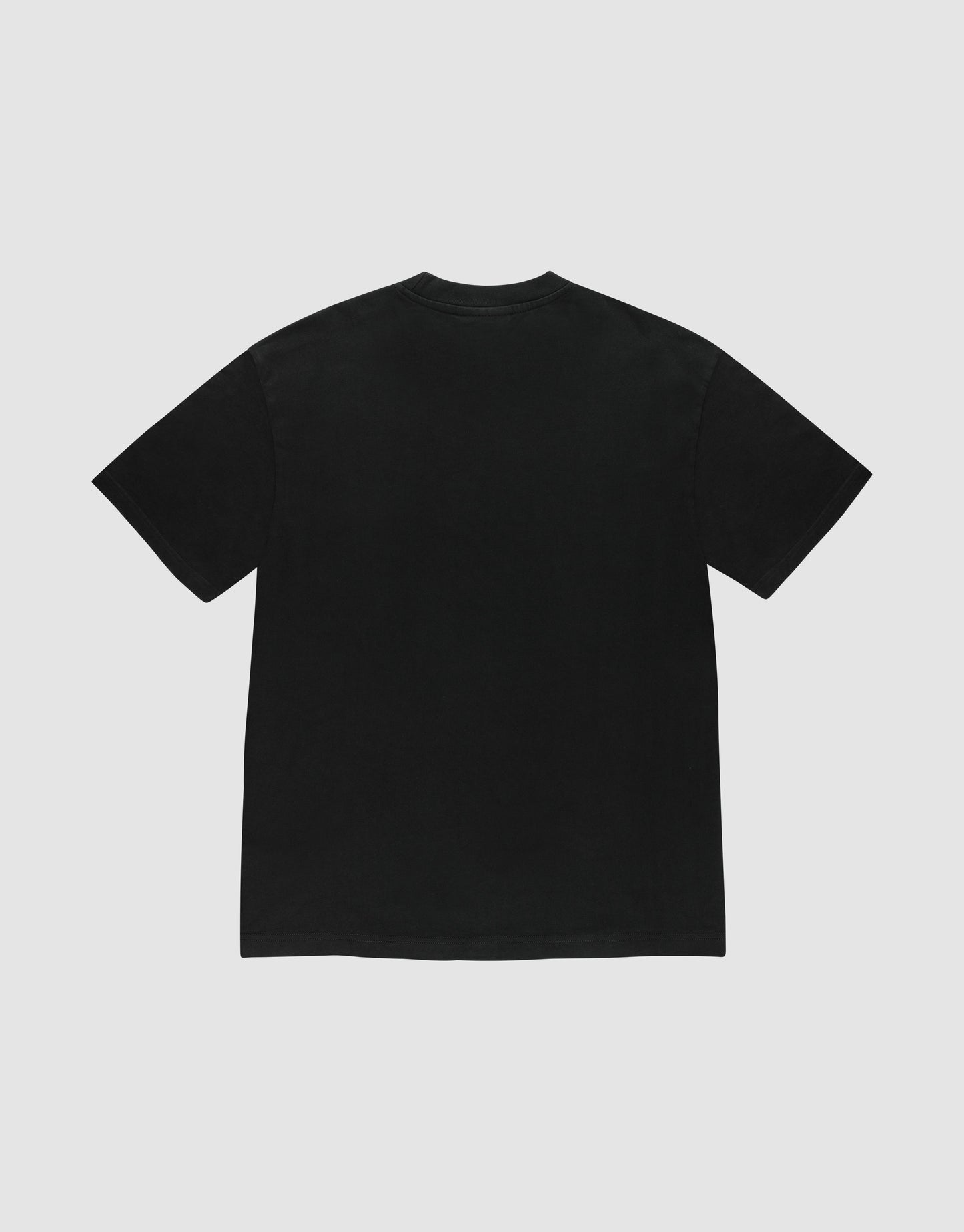 The LFDY Triple Racing Tee by LIVE FAST DIE YOUNG, a black oversized short-sleeve t-shirt, is shown laid flat with the back visible on a light gray background.