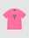 The LFDY Triple Racing Tee by LIVE FAST DIE YOUNG is a bright pink, 100% cotton oversize fit with black and white multi-logo front graphics featuring "LIVE FAST" above "LIF" and the number 40 on a light gray background.