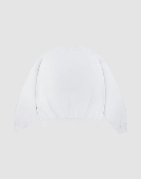 The LFDY Radiator Sweater by LIVE FAST DIE YOUNG is shown from the back on a light gray background, featuring long sleeves, ribbed cuffs and hem, and an oversize fit for extra comfort.