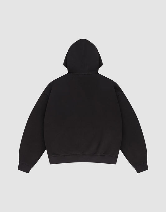 The LFDY Triple Racing Hooded sweatshirt by LIVE FAST DIE YOUNG is shown laid flat, photographed from the back against a light gray background.