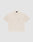 The Basic Knit Shirt by LIVE FAST DIE YOUNG is a short-sleeve, light beige button-up with a Hemdkragen, front chest pocket, and small black LFDY branding tag on the pocket, shown on a plain white background.