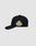 The LFDY Snapback by LIVE FAST DIE YOUNG features yellow and white "13 SURVIVAL OF THE FITTEST LIVE FAST" embroidery, sunburst graphics, green underbill, and a snap closure, shown on a plain light gray background.