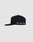 A black LF Rhinestone Cap by LIVE FAST DIE YOUNG, shown from the side, features white rhinestone text accents on the brim and crown, set against a plain light gray background.