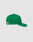 The LFDY Snapback by LIVE FAST DIE YOUNG is shown from the side in green, featuring a small orange and white pennant patch near the back and a practical snap closure. The background is plain light gray.