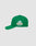 The LFDY Snapback by LIVE FAST DIE YOUNG is a green baseball cap with a curved brim, green underbill, and white/orange "Survival of the Fittest, Live Fast 1" embroidery on the front. Features a snap closure; shown on a plain background.