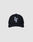 The LFDY Snapback by LIVE FAST DIE YOUNG features a black design, curved brim, white embroidered multi-logo on the front, and an adjustable snap closure. Shown against a plain light gray background. ONE SIZE fits most.